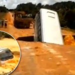 Bus Falls into Sinkhole in Brazil VIDEO
